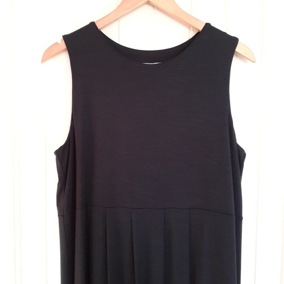 J. Jill Sleeveless Rayon Jersey Midi Dress Blue Size M - Picture 4 of 9